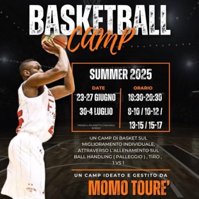 Iscriviti al SUMMER BASKETBALL CAMP di MOMO TOURE'